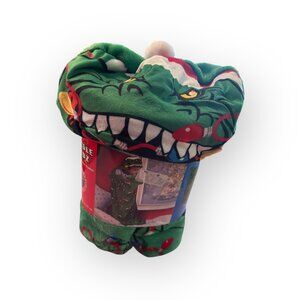 NEW Cuddle Budz Velvet Christmas Dinosaur Hooded Blanket – 102 x 121 cm